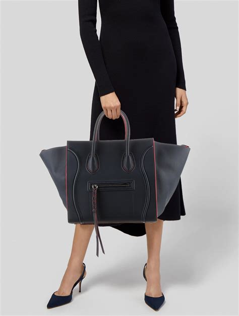 celine medium luggage phantom tote|celine luggage tote size.